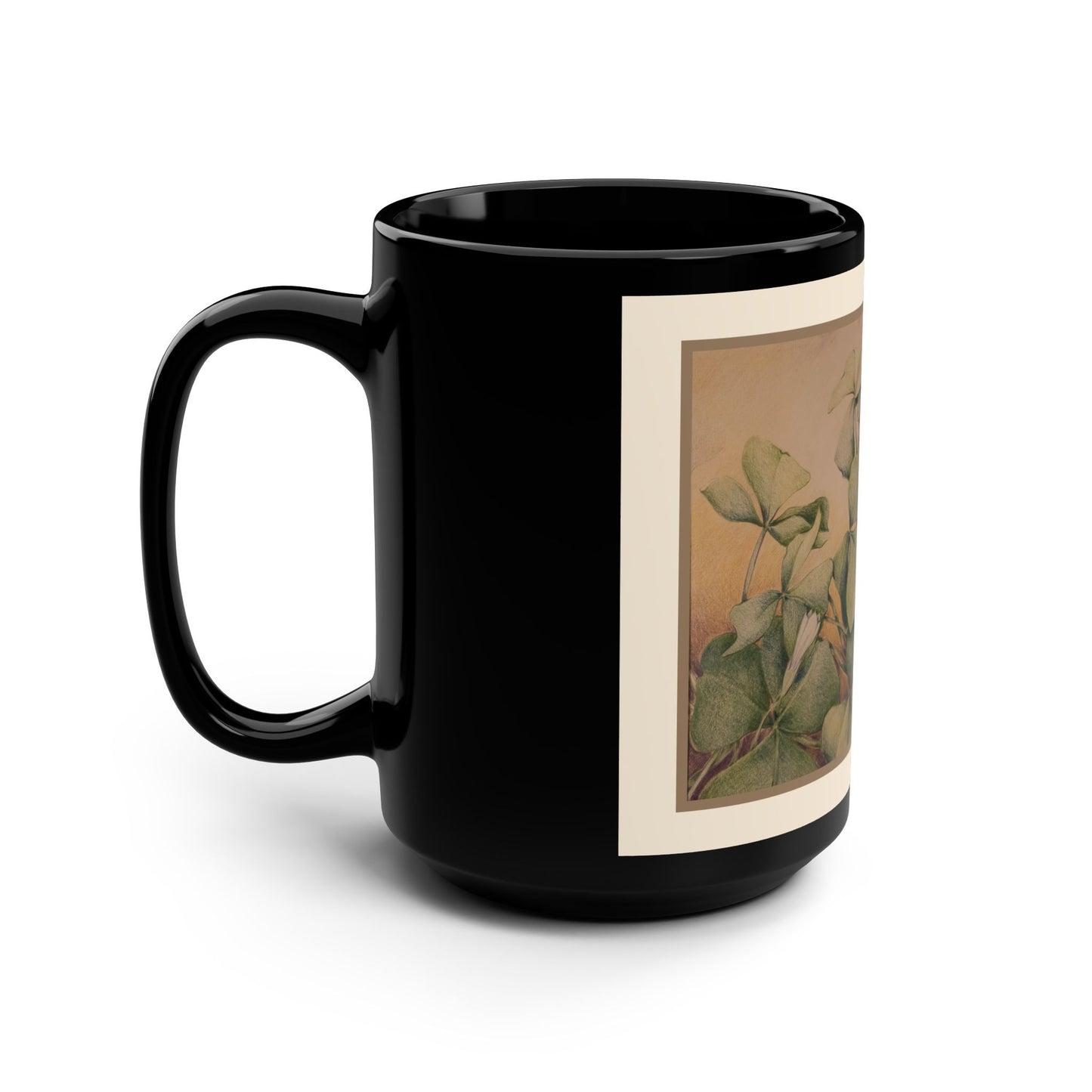 Shamrock Study- 15 oz Mug | A Floral Series by Lois VanLiew