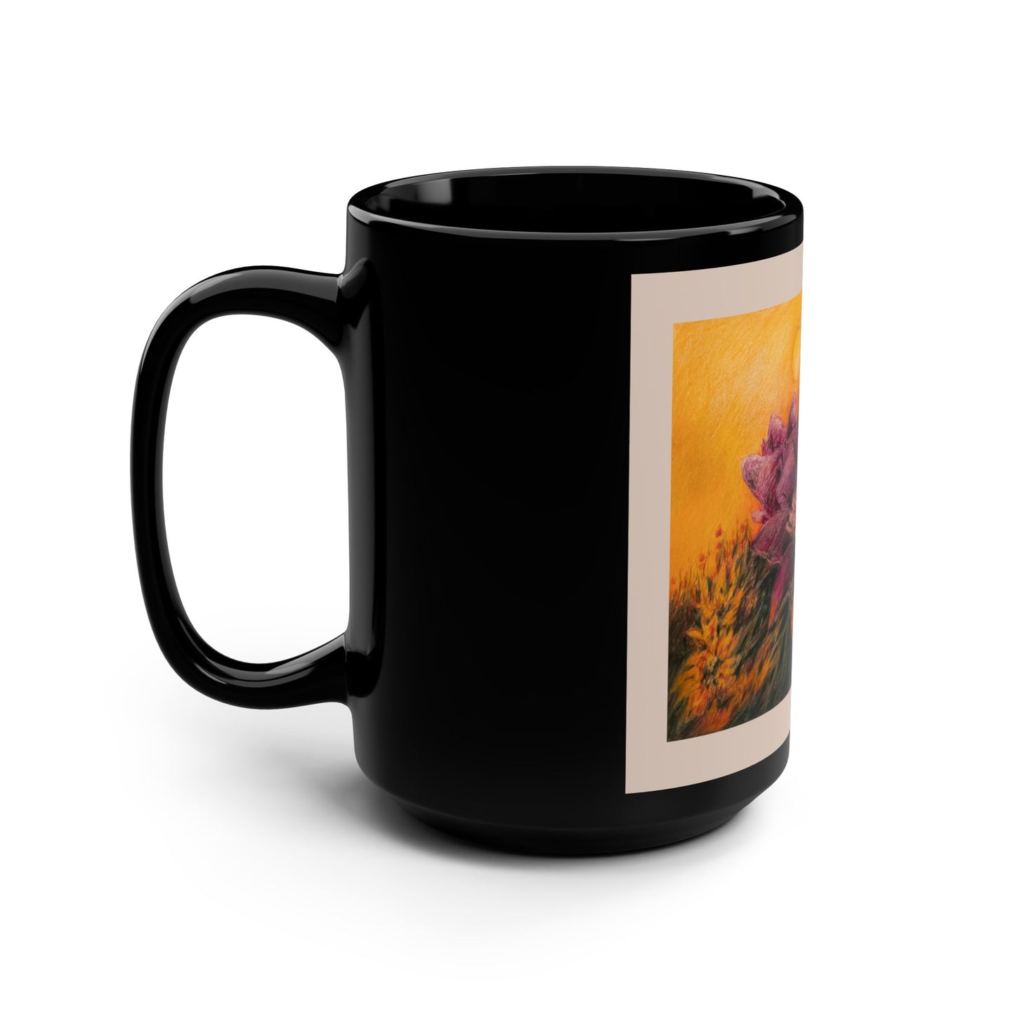 Sunset- Salute- 15 oz Mug | A Floral Series by Lois VanLiew