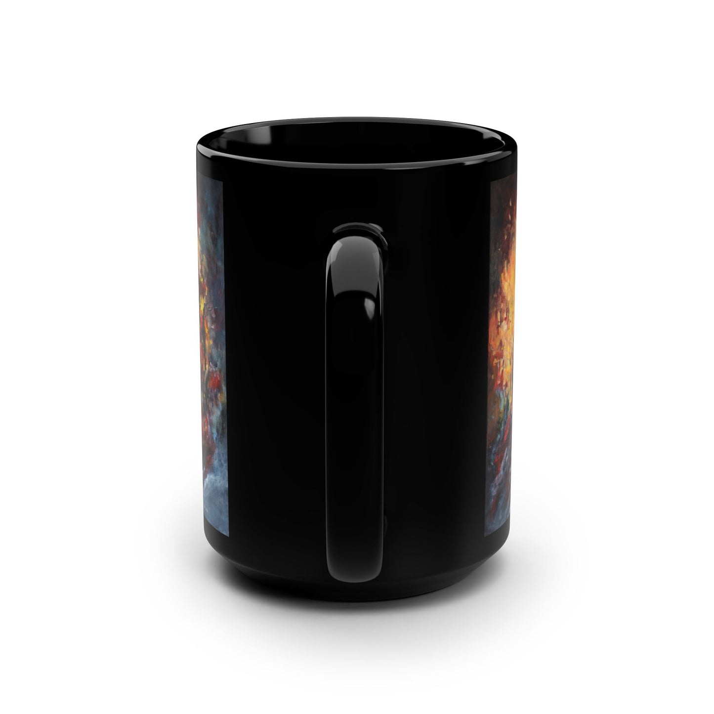 Grace Cathedral 1975 Fire – (Dual Image) 15 oz Mug | Commemorative Series by Lois VanLiew