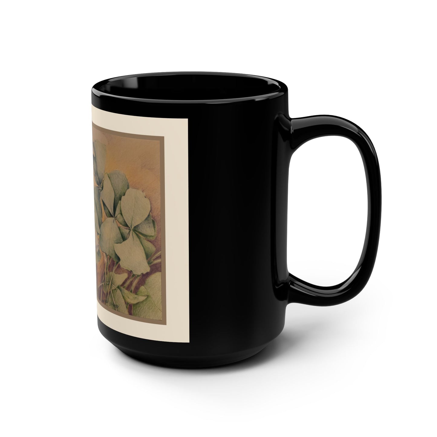 Shamrock Study- 15 oz Mug | A Floral Series by Lois VanLiew