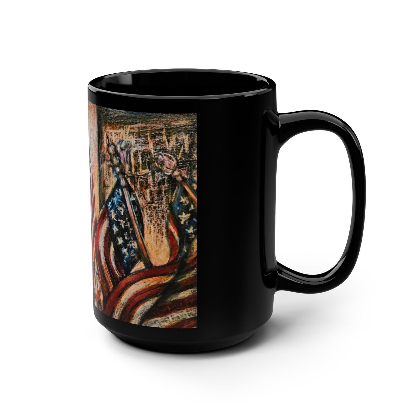 Proudly We Stand- (Single Image) 15 oz Mug | Patriotic Series by Lois VanLiew