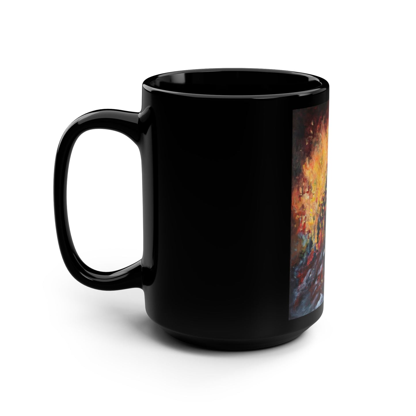 Grace Cathedral 1975 Fire – (Single Image) 15 oz Mug | Commemorative Series by Lois VanLiew