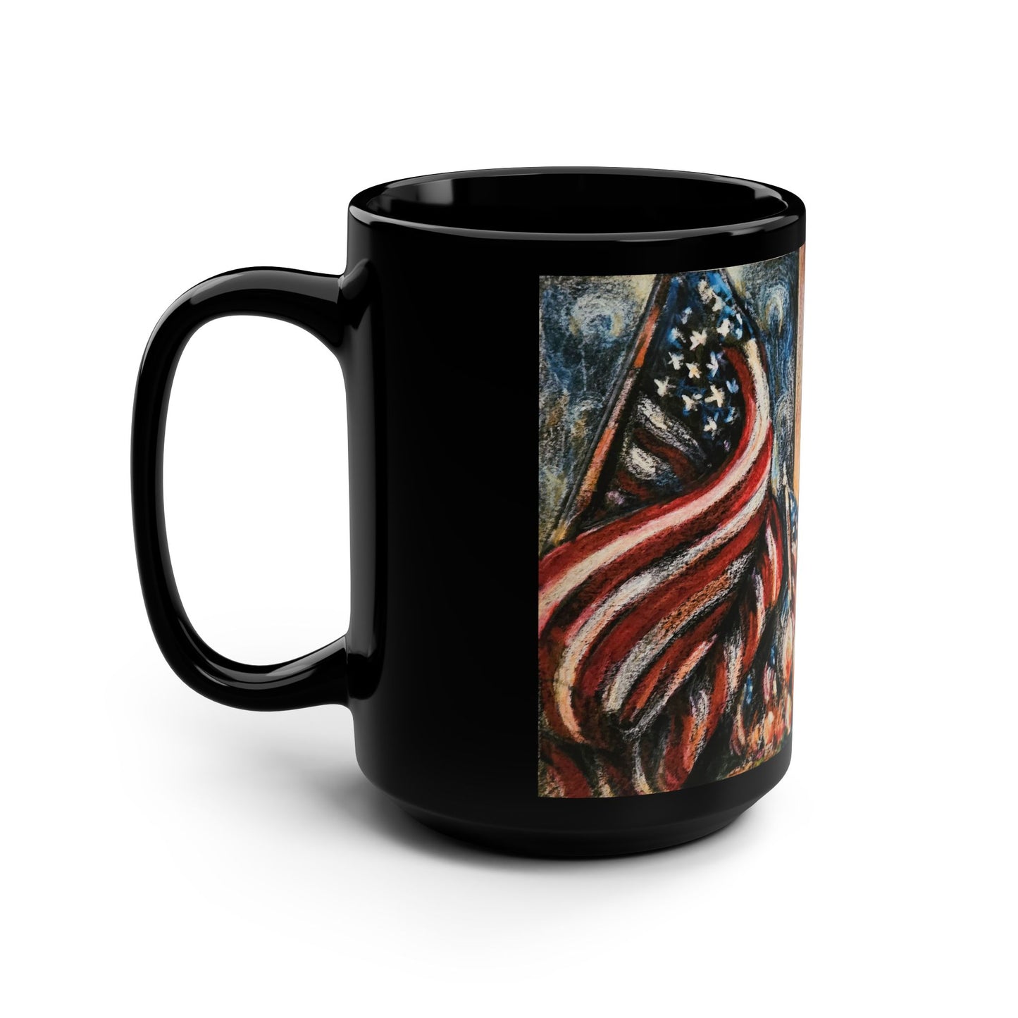Proudly We Stand- (Single Image) 15 oz Mug | Patriotic Series by Lois VanLiew