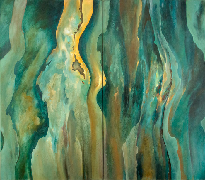 Inclusion, Chinese Fluorite (Diptych)