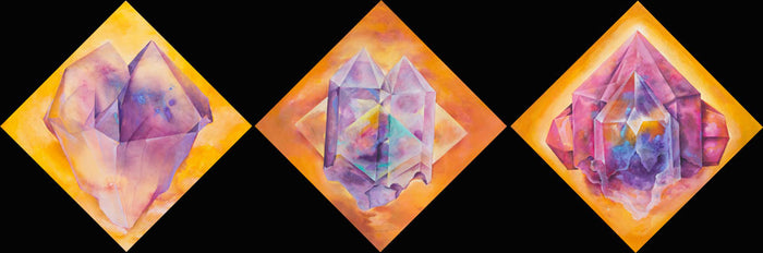 Violet Flame- Amethyst, Passageway- Quartz Crystal, Unification- Quartz Crystal 