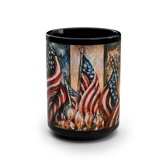 Proudly We Stand- (Single Image) 15 oz Mug | Patriotic Series by Lois VanLiew