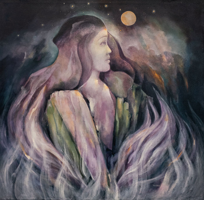 Tourmaline Moon Goddess, Bi-Color Tourmaline