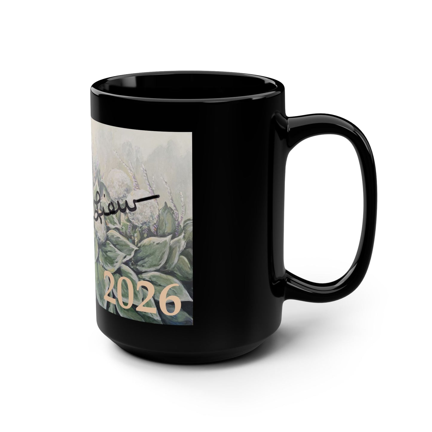 Signature Calendar Floral (2026 Edition) – 15 oz Mug | Quest Legacy Collection by Lois VanLiew