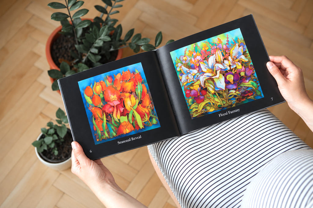 Silk Paintings | 11" x 8.5" Book | Original Silk Artwork by Lois VanLiew